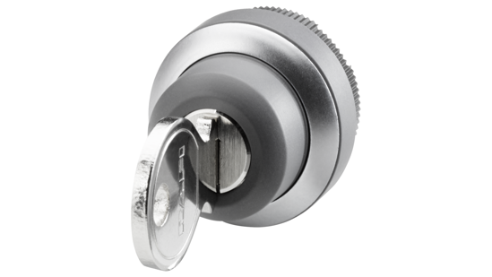 Bild von Schlüsselschalter für Extension Units, 22mm, rund, Kunststoff, rastend, 3 Schaltstellungen 1-0-2, 2 ...