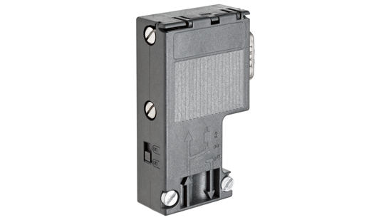 Bild von SIMATIC DP, Anschlussstecker für PROFIBUS bis 12 MBit/s 90° Kabelabgang, 15,8x 64x 35,6mm (BxHxT), A...