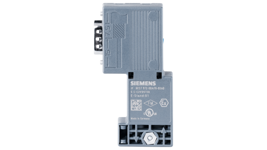 Bild von SIMATIC DP, Anschlussstecker für PROFIBUS bis 12 MBit/s 90° Kabelabgang, 15,8x 72,2x 36,4mm (BxHxT),...