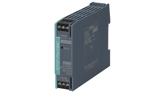 Bild von SITOP PSU100C 24 V/0,6 A Geregelte Stromversorgung Eingang: AC 100-230 V (DC 110-300 V) Ausgang: DC ...