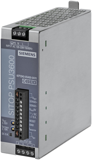 Bild von SITOP PSU3600 flexi Geregelte Stromversorgung Eingang: AC 120-230 V Ausgang: DC 3-52 V/10 A, 120 W