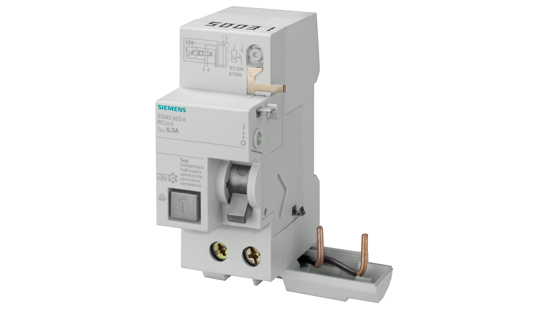 Bild von FI-Block , 2-polig, Typ A, In: 63 A, 100 mA, Un AC: 230 V, für 5SY