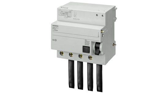 Bild von FI-Block , 4-polig, Typ A, selektiv, In: 100 A, 300 mA, Un AC: 400 V, für 5SP4