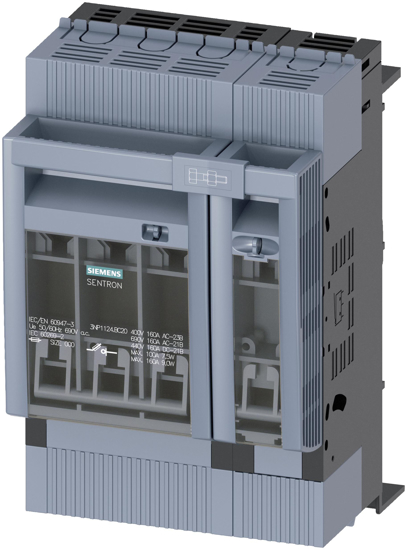 Bild von SENTRON, Sicherungslasttrennschalter 3NP1, 4-polig, NH000, 160 A, für Sammelschienensystem 8US 60mm,...