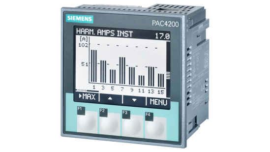 Bild von SENTRON, Messgerät, 7KM PAC4200, LCD, L-L: 500 V, L-N: 289 V, 5 A, 3-phasig, Modbus TCP, optional Mo...