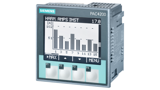 Bild von SENTRON, Messgerät, 7KM PAC4200, LCD, L-L: 690 V, L-N: 400 V, 5 A, 3-phasig, Modbus TCP, optional Mo...