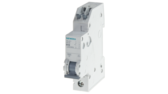 Bild von Leitungsschutzschalter 230/400V 6kA, 1-polig, C, 16A, T=70mm mit schraubenlosen Abgangsklemmen