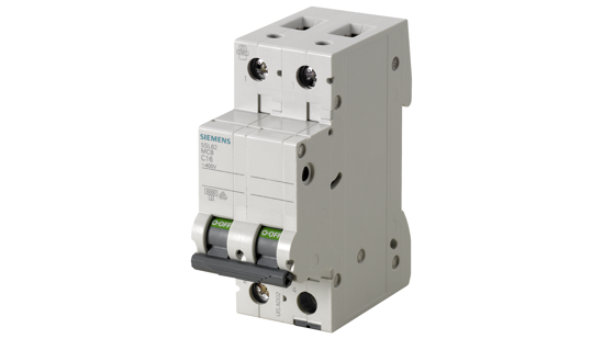Bild von Leitungsschutzschalter 400V 6kA, 2-polig, C, 1.6A