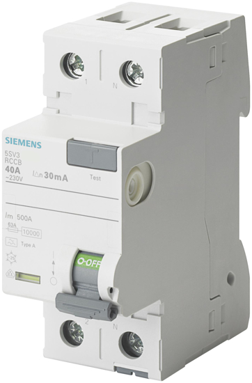 Bild von FI-Schutzschalter, 2-polig, Typ F, kurzzeitverzögert, In: 25 A, 30 mA, Un AC: 230 V