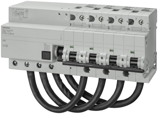 Bild von FI/LS-Schalter, 10 kA, 4P, Typ A, 30 mA, C-Char, In: 125 A, Un AC: 400 V
