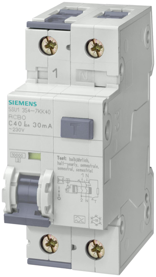 Bild von FI/LS-Schalter, Icn: 10 kA, 1P+N, Typ A, 30 mA, B-Char, In: 10 A, Un AC: 230 V, Großverpackung