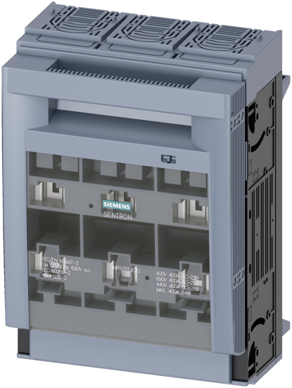 Bild von SENTRON, Sicherungslasttrennschalter 3NP1, 3-polig, NH2, 400 A, für Sammelschienensystem Rittal 60mm...