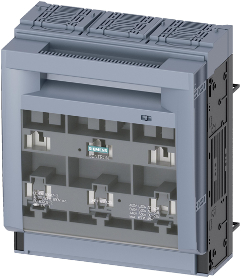 Bild von SENTRON, Sicherungslasttrennschalter 3NP1, 3-polig, NH3, 630 A, für Sammelschienensystem 8US 60mm, R...