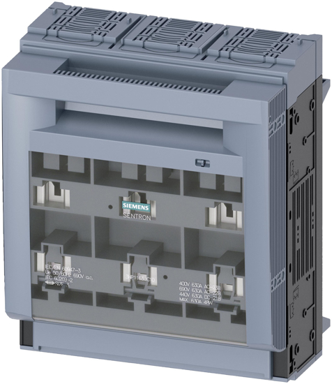 Bild von SENTRON, Sicherungslasttrennschalter 3NP1, 3-polig, NH3, 630 A, für Sammelschienensystem Rittal 60mm...