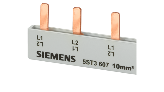 Bild von Stiftsammelschiene, 16mm2 Anschluss: 2x 2-phasig berührungssicher