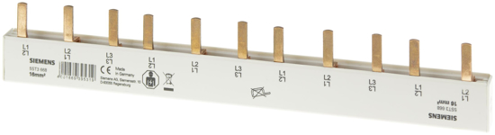 Bild von Stiftsammelschiene, 16mm2 Anschluss: 3-phasig/+ 8x Phase berührungssicher für 1FI, 4-pol., NLI+8LS, ...