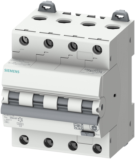 Bild von FI/LS-Schalter, 6 kA, 4P Typ A, 30 mA, B-Char, In: 10A Un: 400V